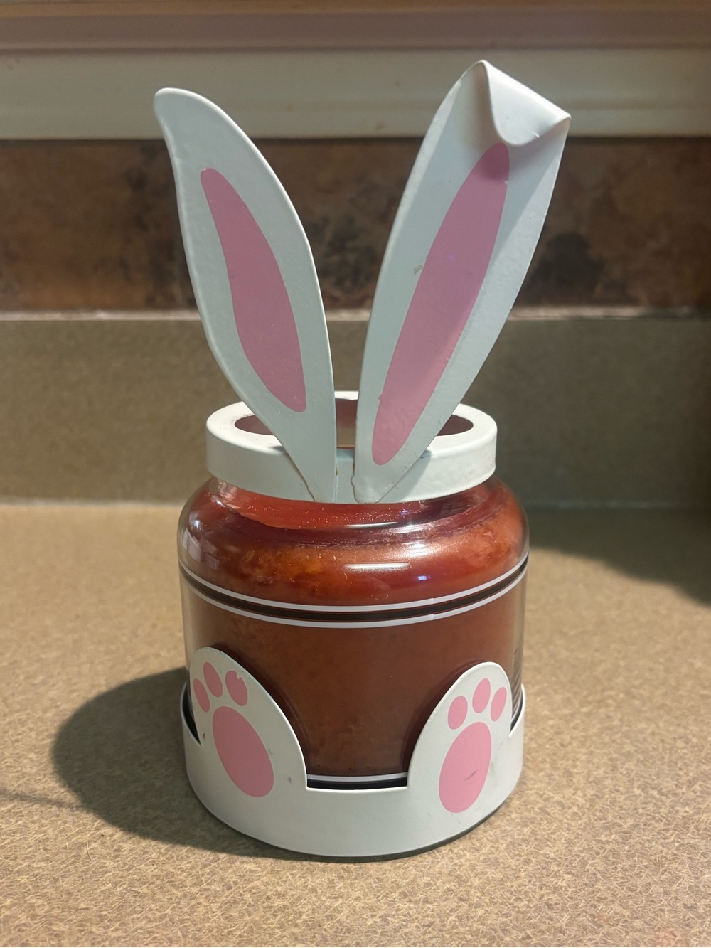 Yankee Candle Bunny Ear Decorative Candle Holder - Pink & White